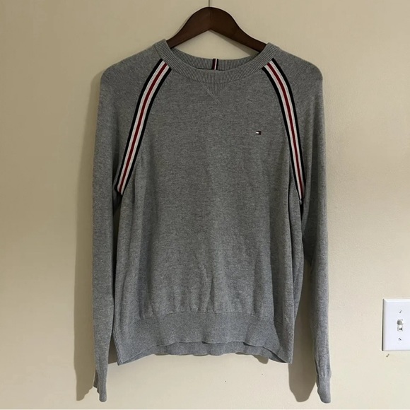 Tommy Hilfiger Other - Tommy Hilfiger Mens Sweatshirt Medium Blue Flag Logo Pullover Cotton Sweater